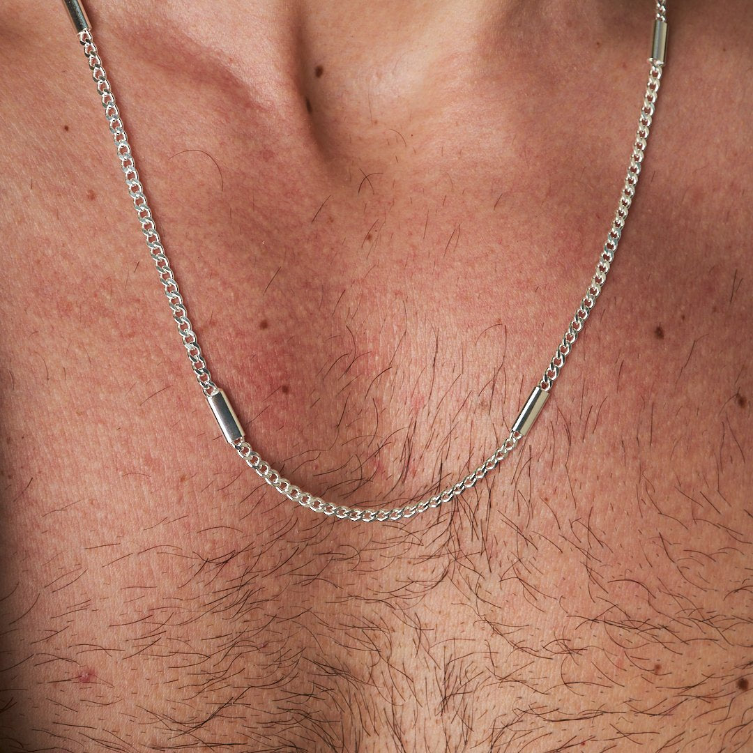 Partial Gourmet Chain Necklace - 925 SILVER