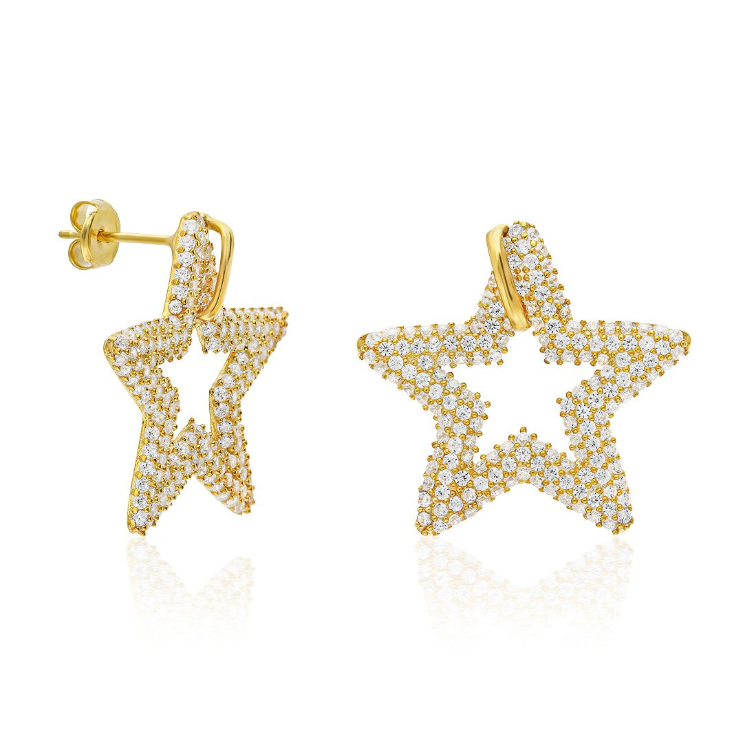 Hollywood Star Earrings - 925 Silver