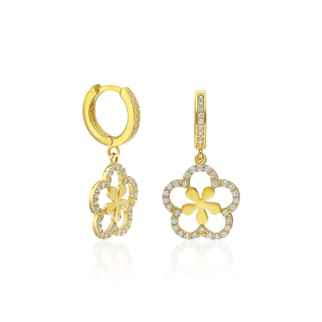 Five Leaf Lucky Earring - 925 SILVER