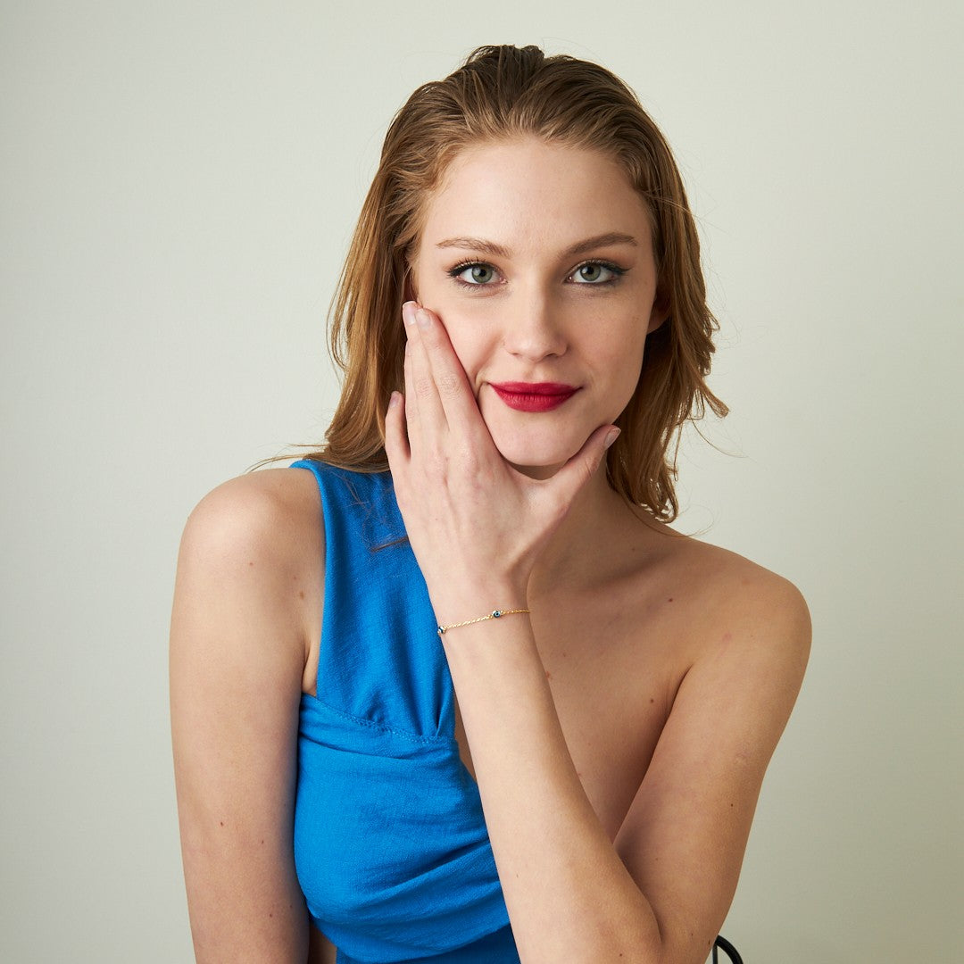 Evil Eye Beaded Bracelet - 925 SILVER