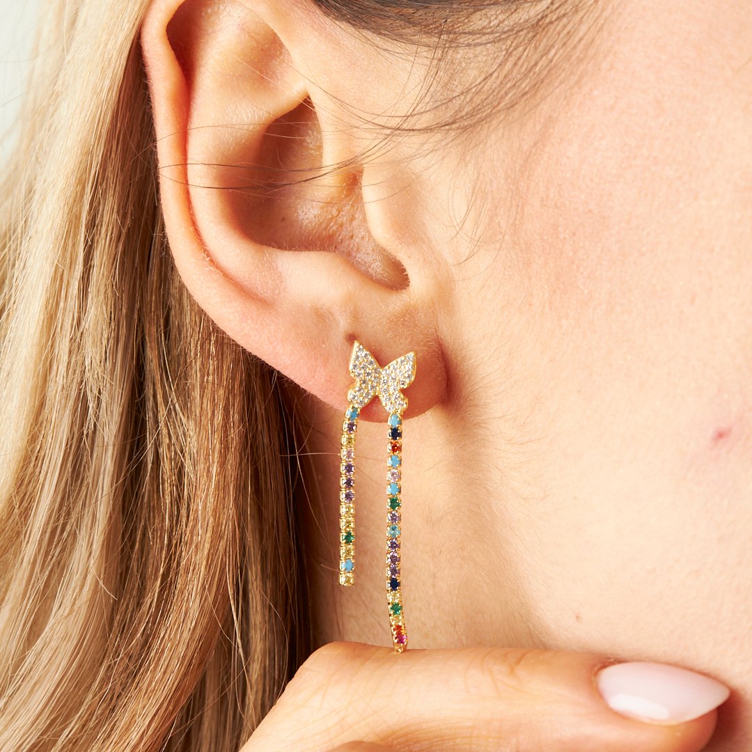 Butterfly Stone Set - 925 SILVER