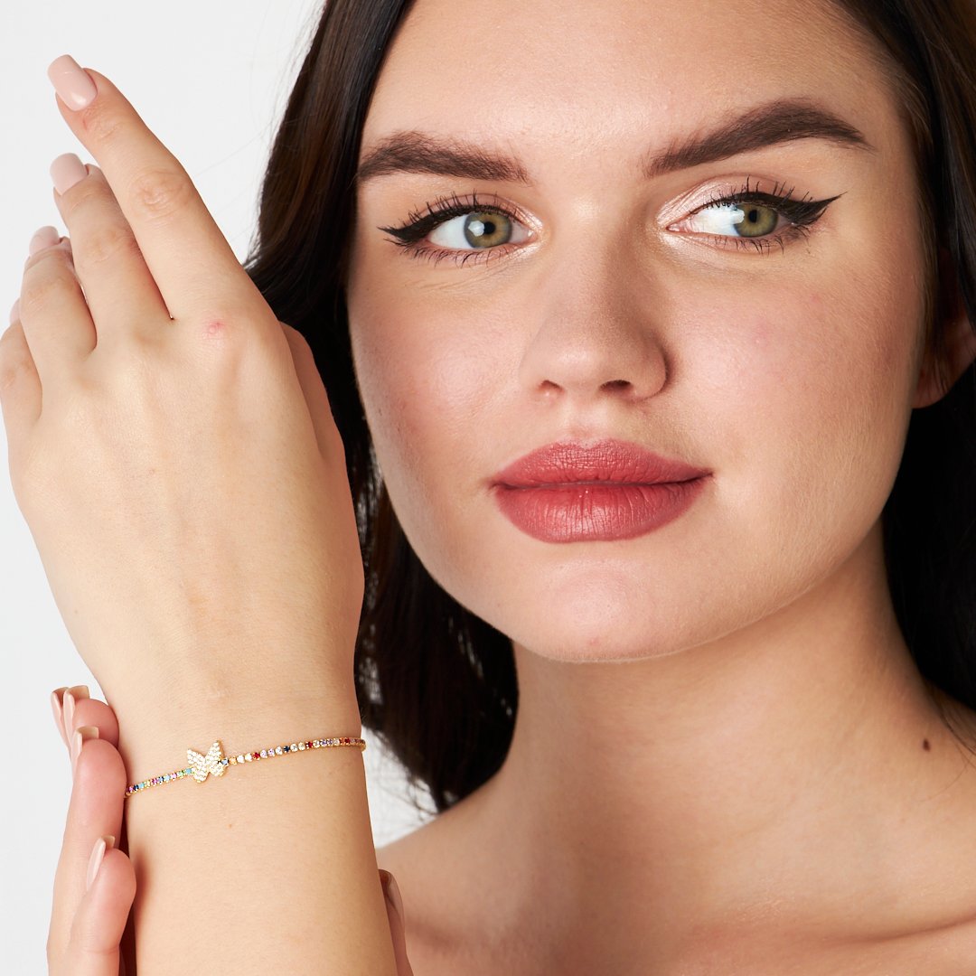Butterfly Colorful Waterways Bracelet - 925 SILVER