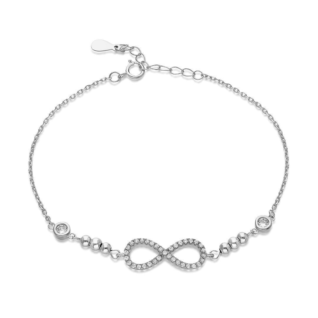 Stone Infinity Bracelet - 925 SILVER