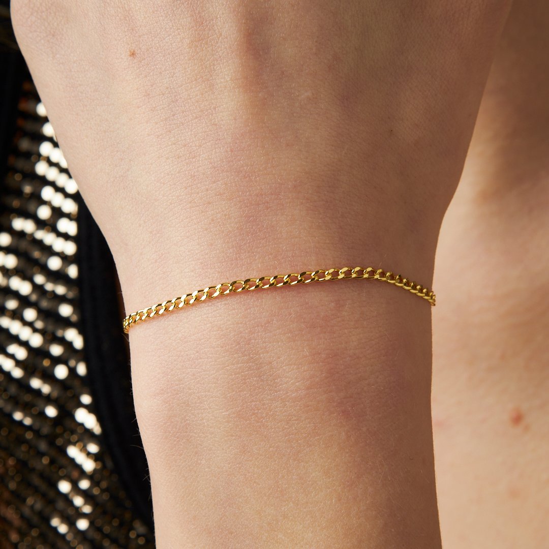 Thin Link Chain Bracelet - 925 SILVER