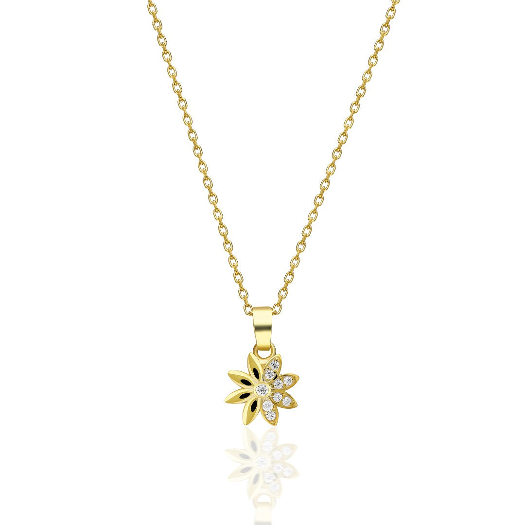 Sparkling Lily Necklace - 925 SILVER