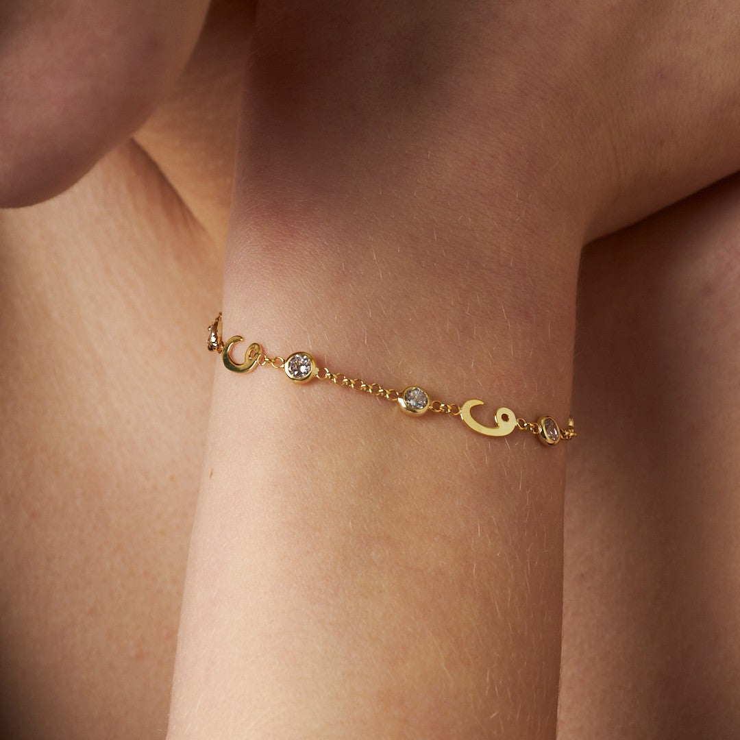 Stone Vav Bracelet - 925 SILVER