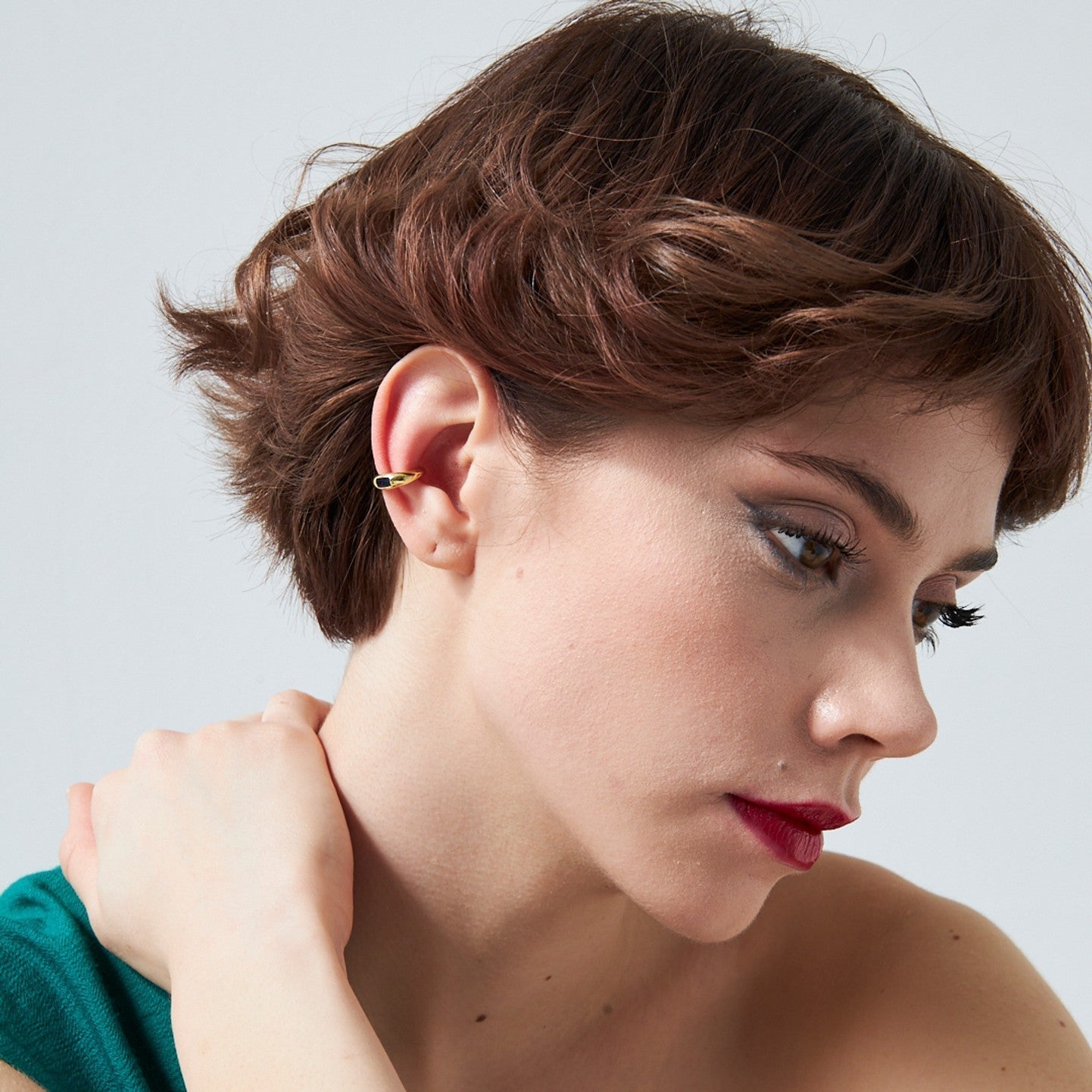 Cartilage Earrings with Colorful Stones - 925 Silver