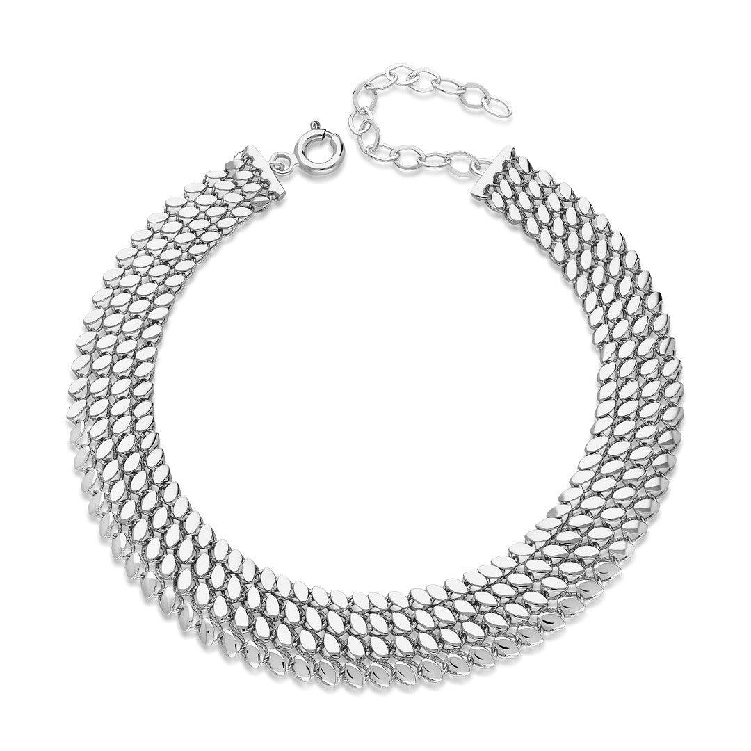 Four Row Sequin Bracelet - 925 SILVER