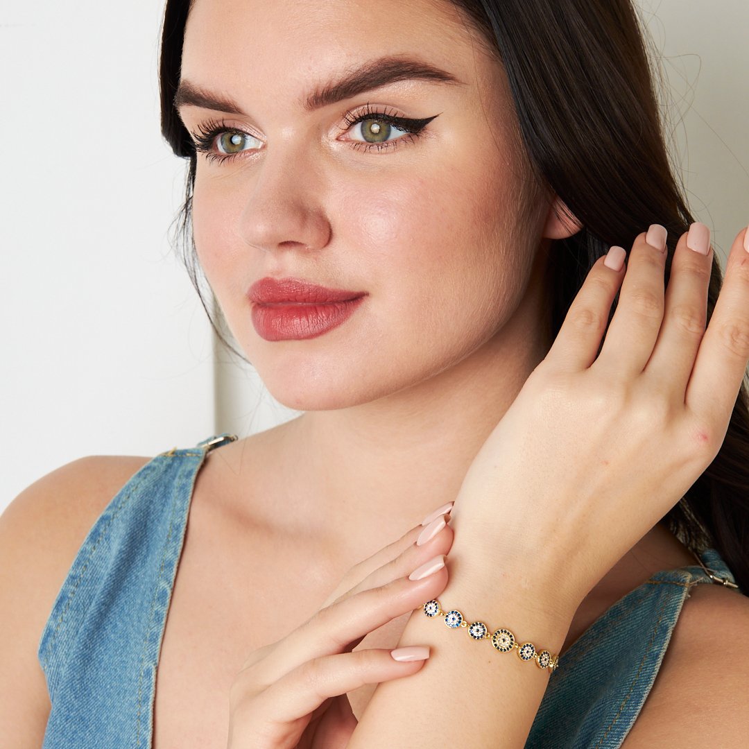 Full Evil Eye Bracelet - 925 SILVER