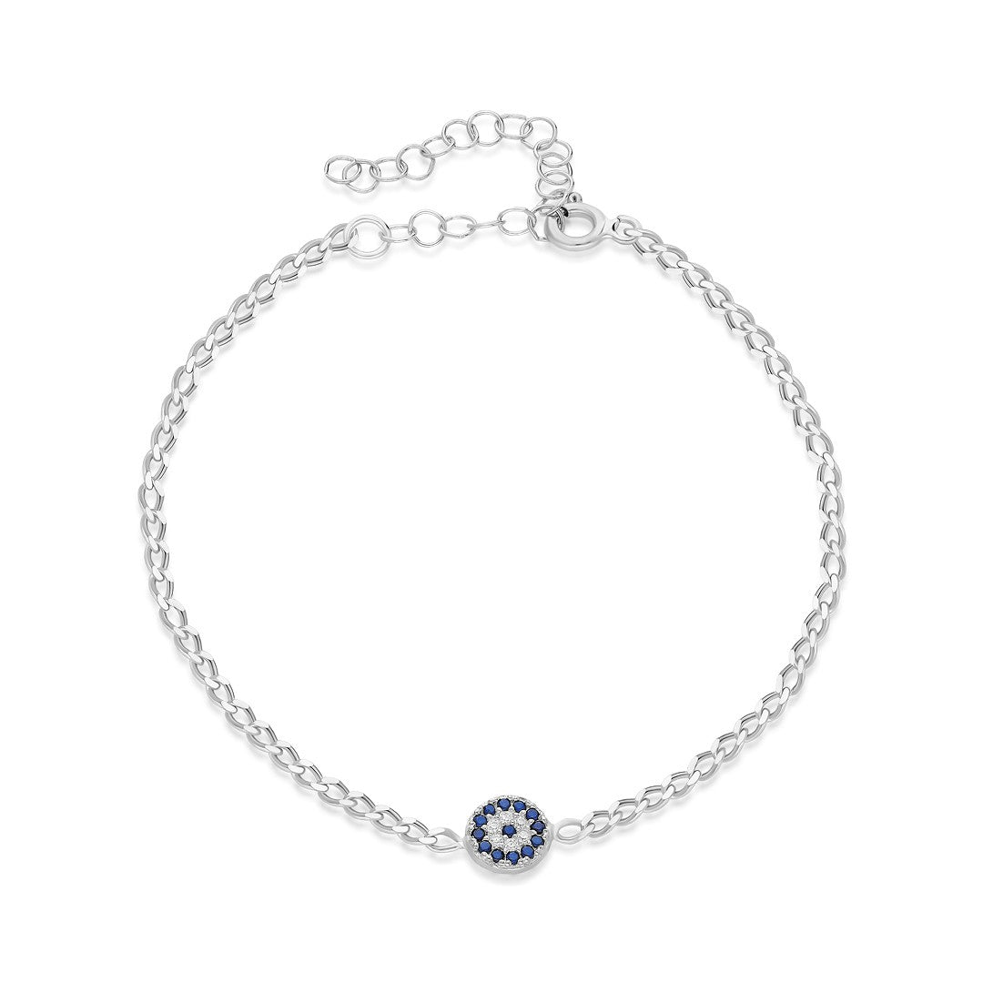 Single Eye Chain Bracelet - 925 SILVER