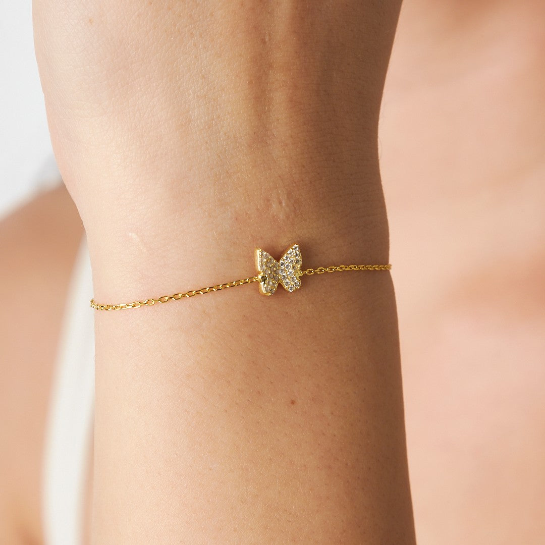 Butterfly Stone Bracelet - 925 SILVER