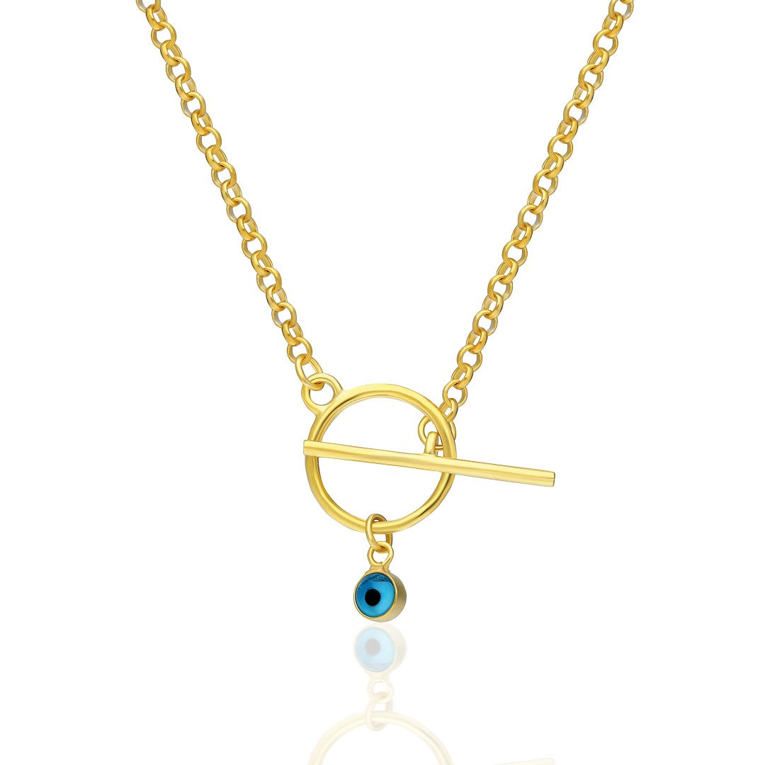 Evil Eye Lock Chain - 925 SILVER