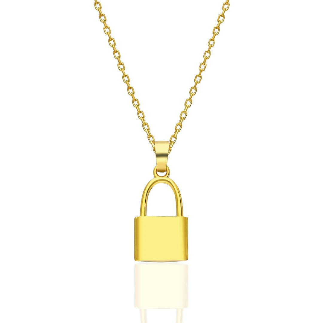 Small Lock Necklace - 925 SILVER