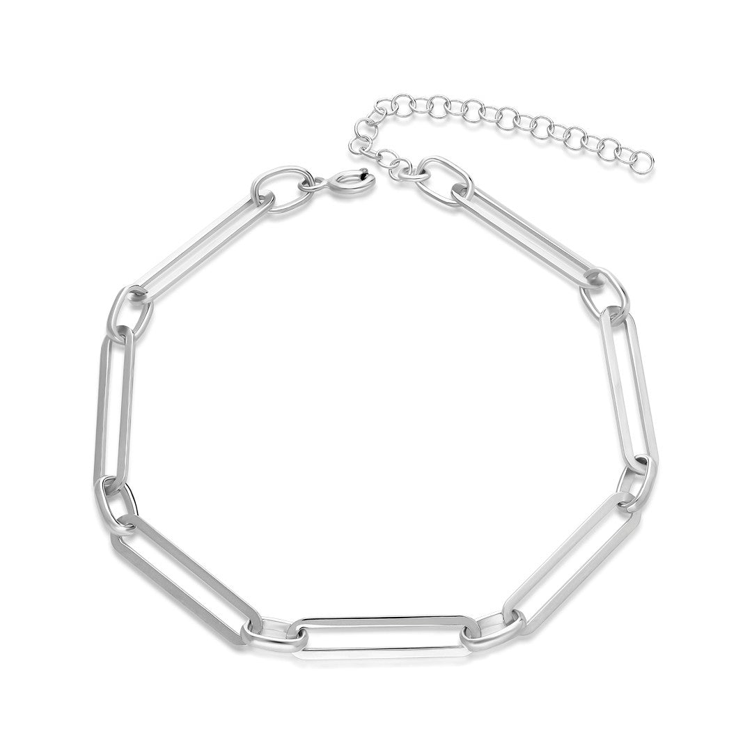 Paperclip Chain Bracelet - 925 SILVER