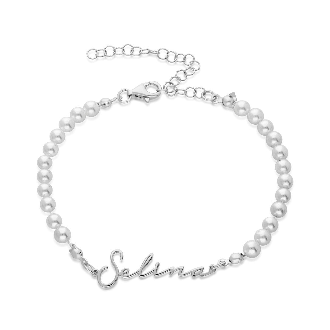 Named Pearl Bracelet - 925 Silver