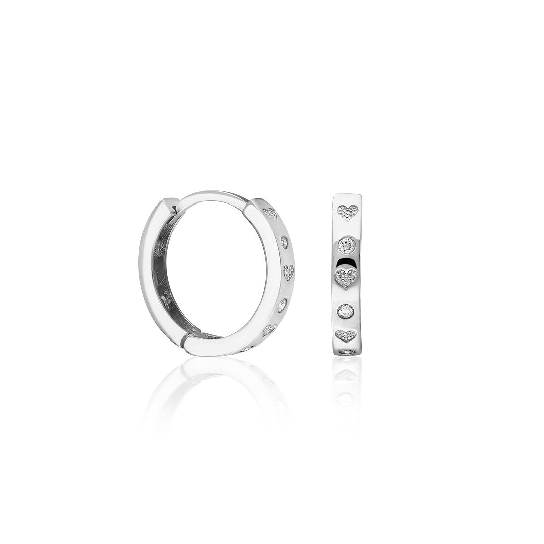 HERZ STEIN OHRRINGE | 925 SILBER