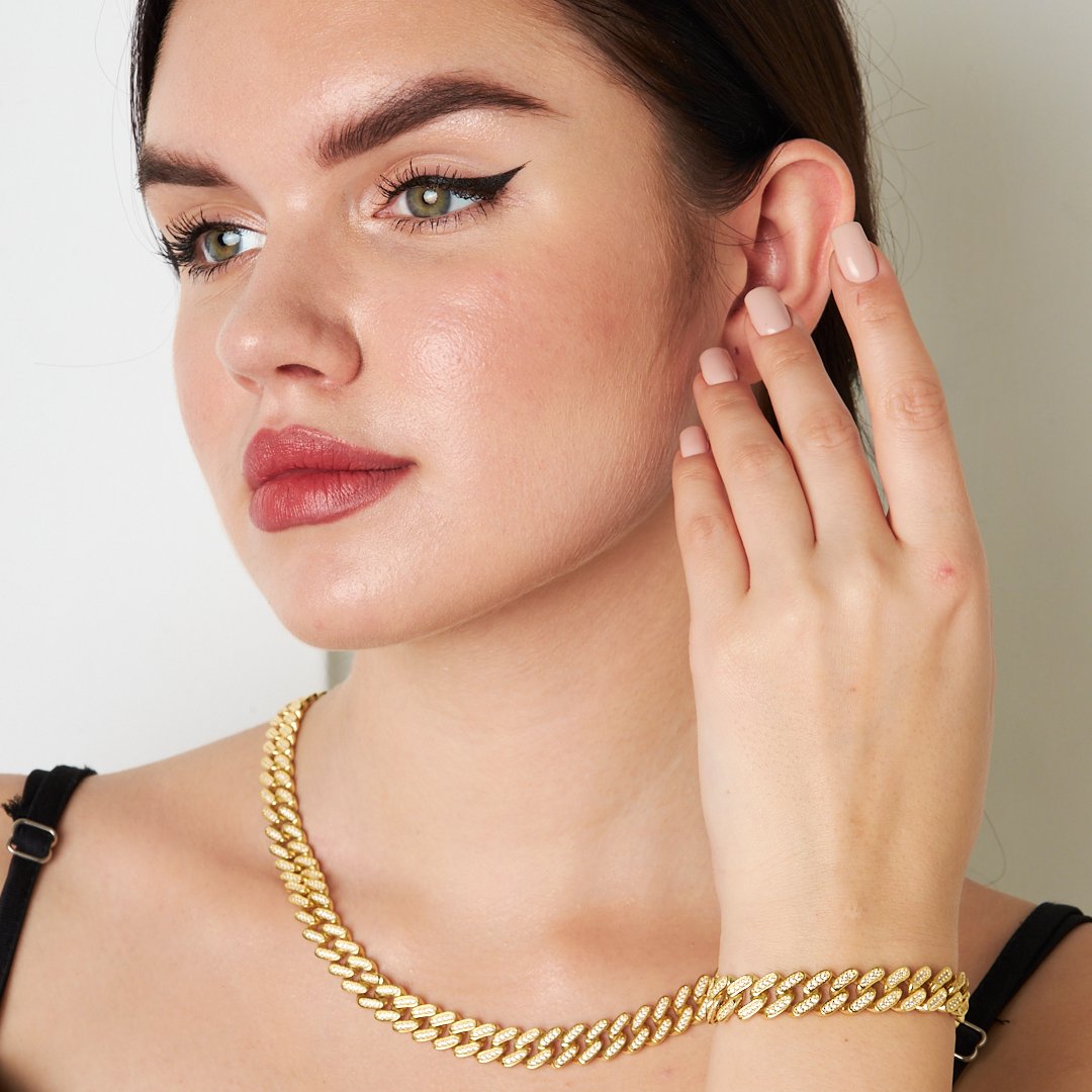 Thick Gourmet Set with Stones - 925 SILVER