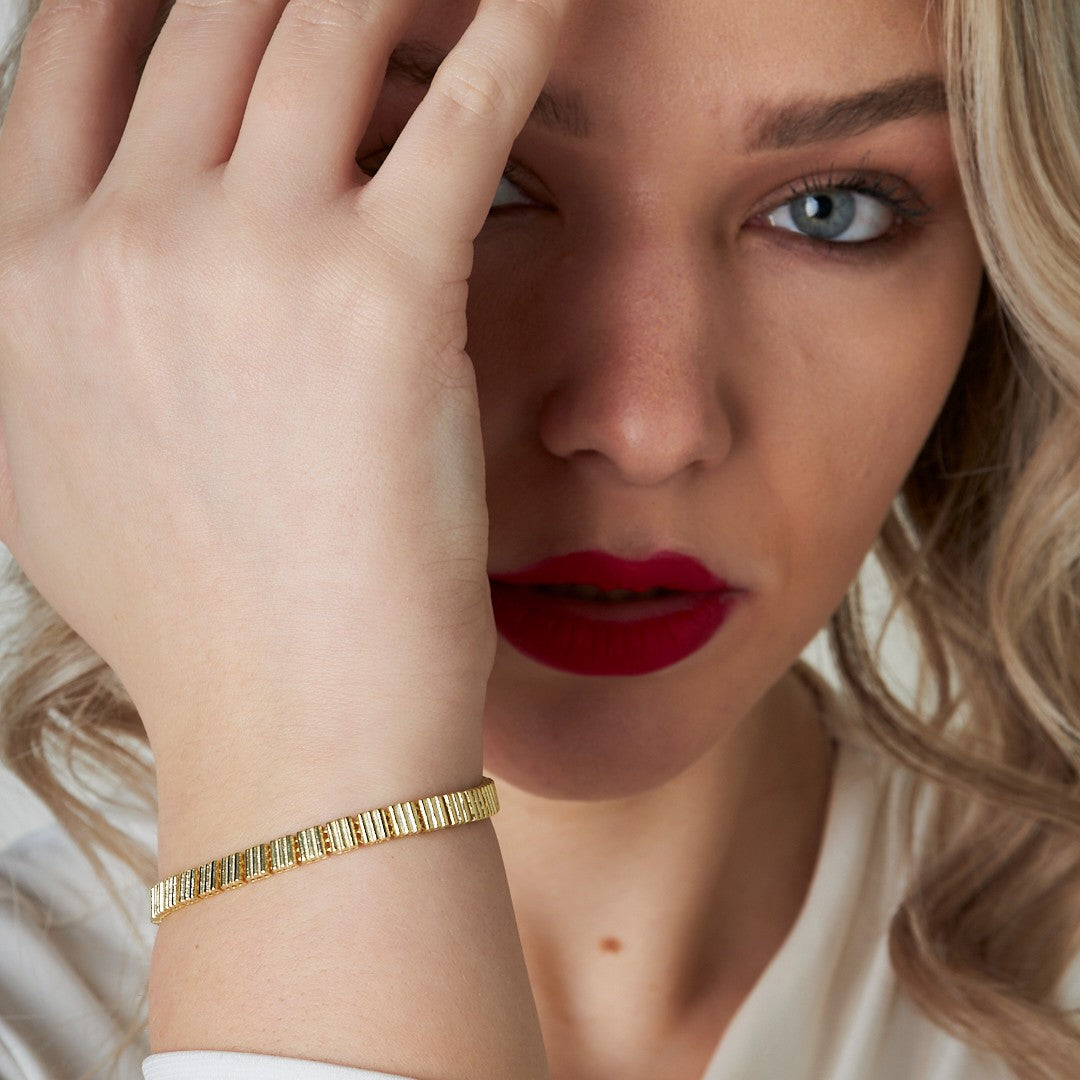 Striped Model Bracelet - 925 SILVER