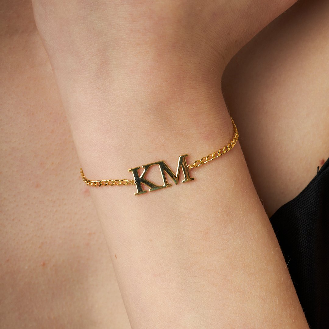 ARMBAND MIT 2 BUCHSTABEN | 925 SILBER