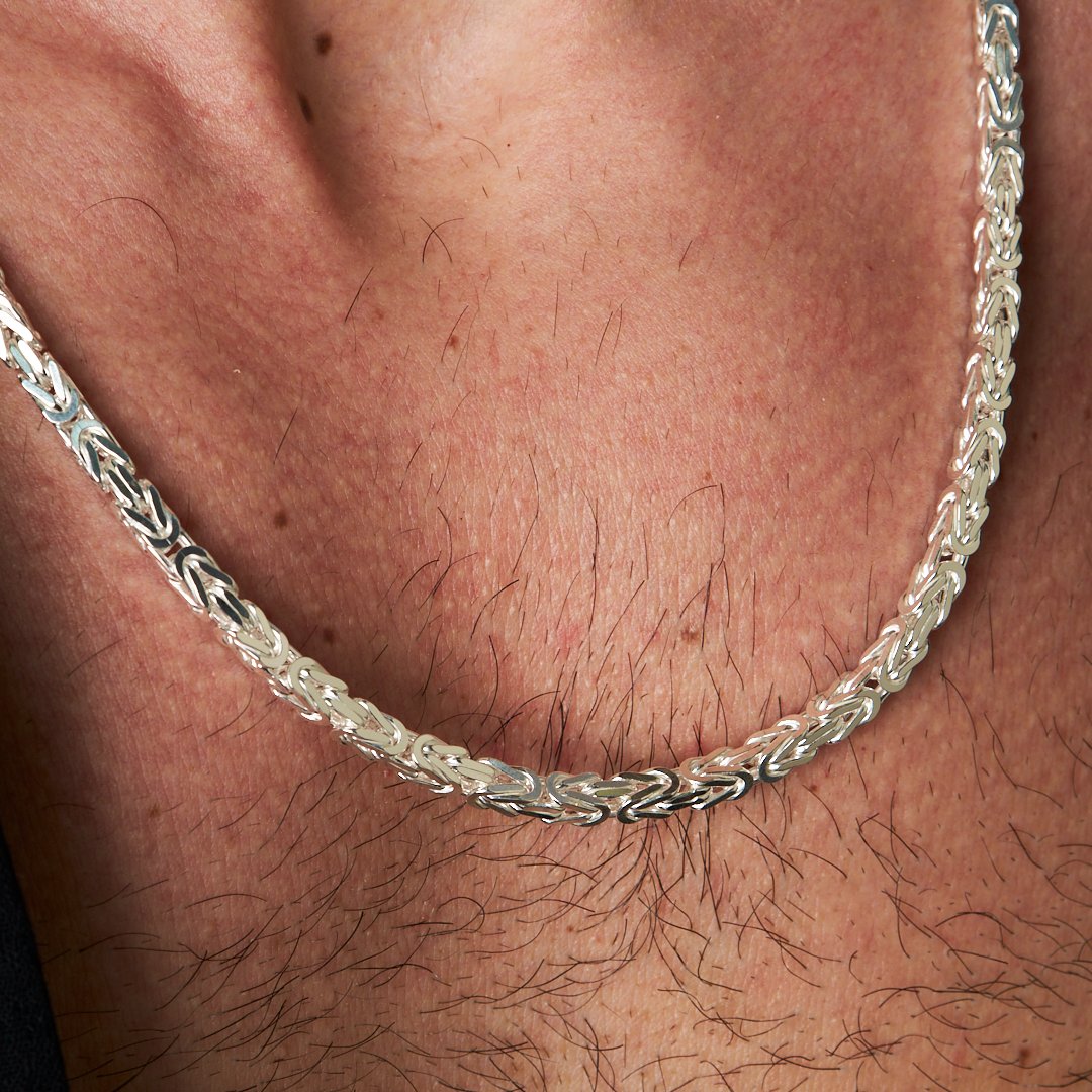 Spiral Model Chain Necklace - 925 SILVER