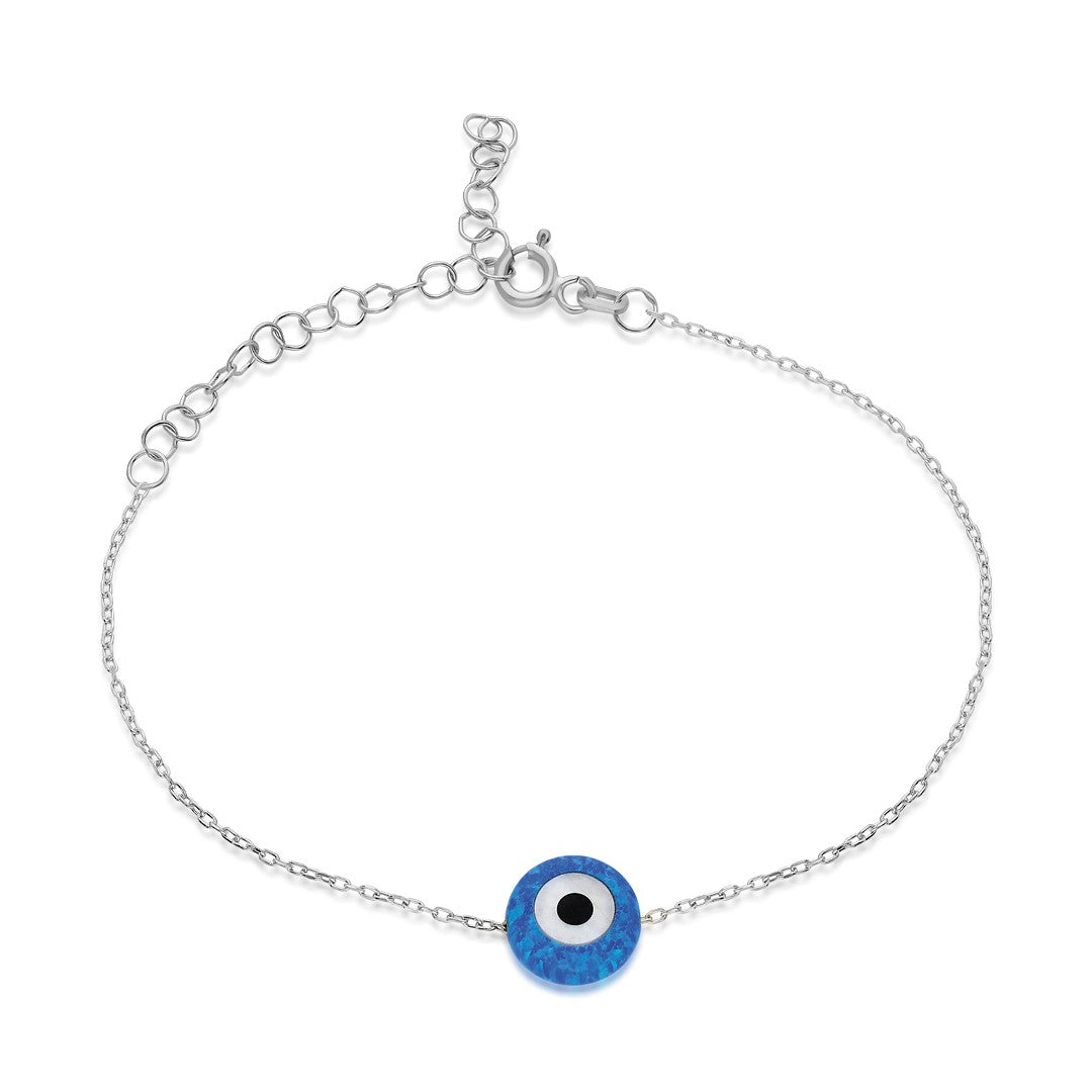 Original Opal Evil Eye Bracelet - 925 SILVER