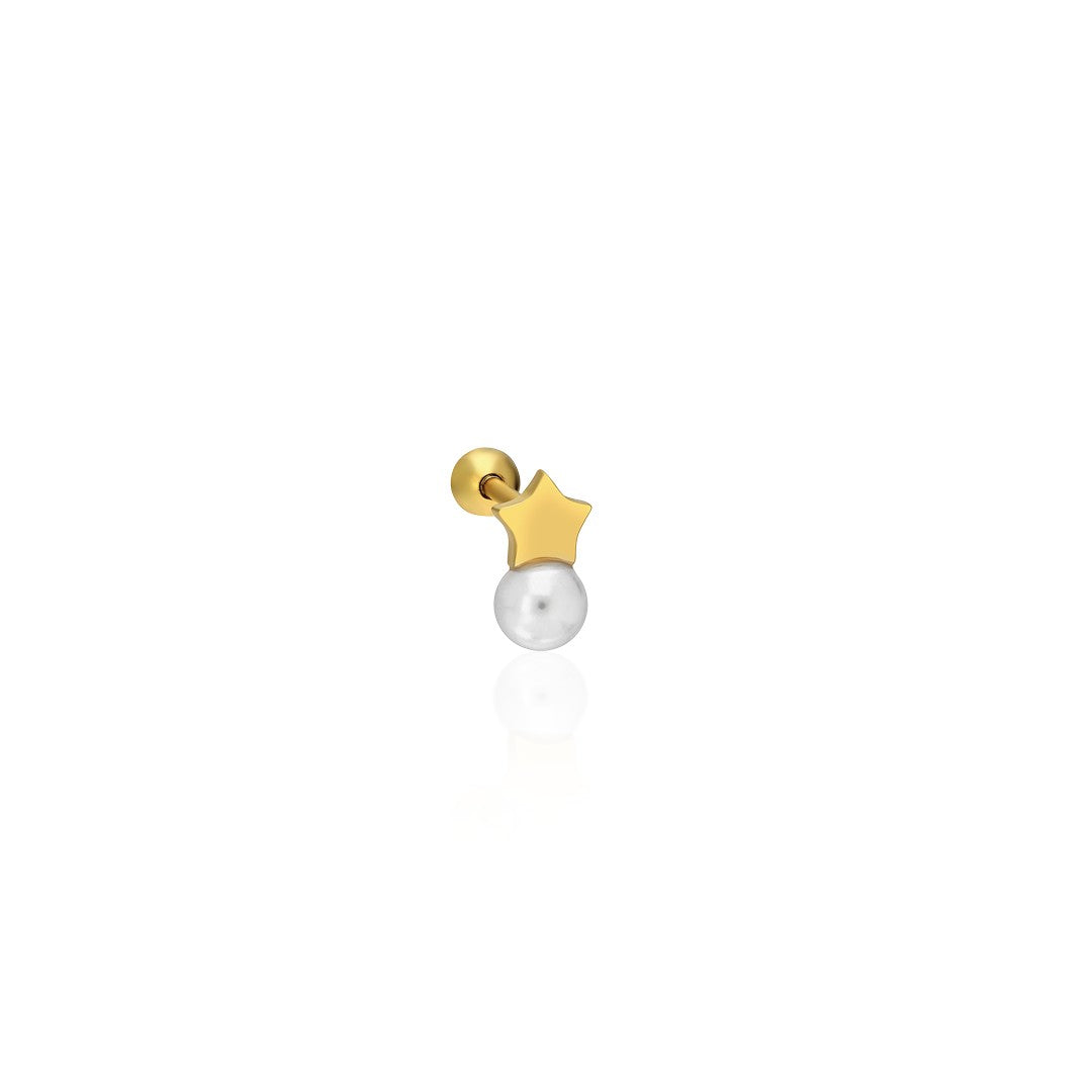 Pearl Star Piercing - 925 SILVER