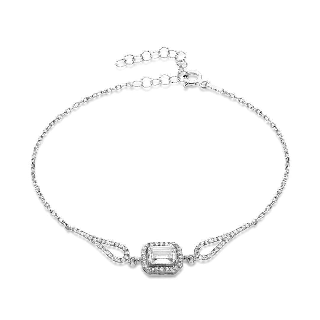 Baguette Stone Bracelet - 925 SILVER