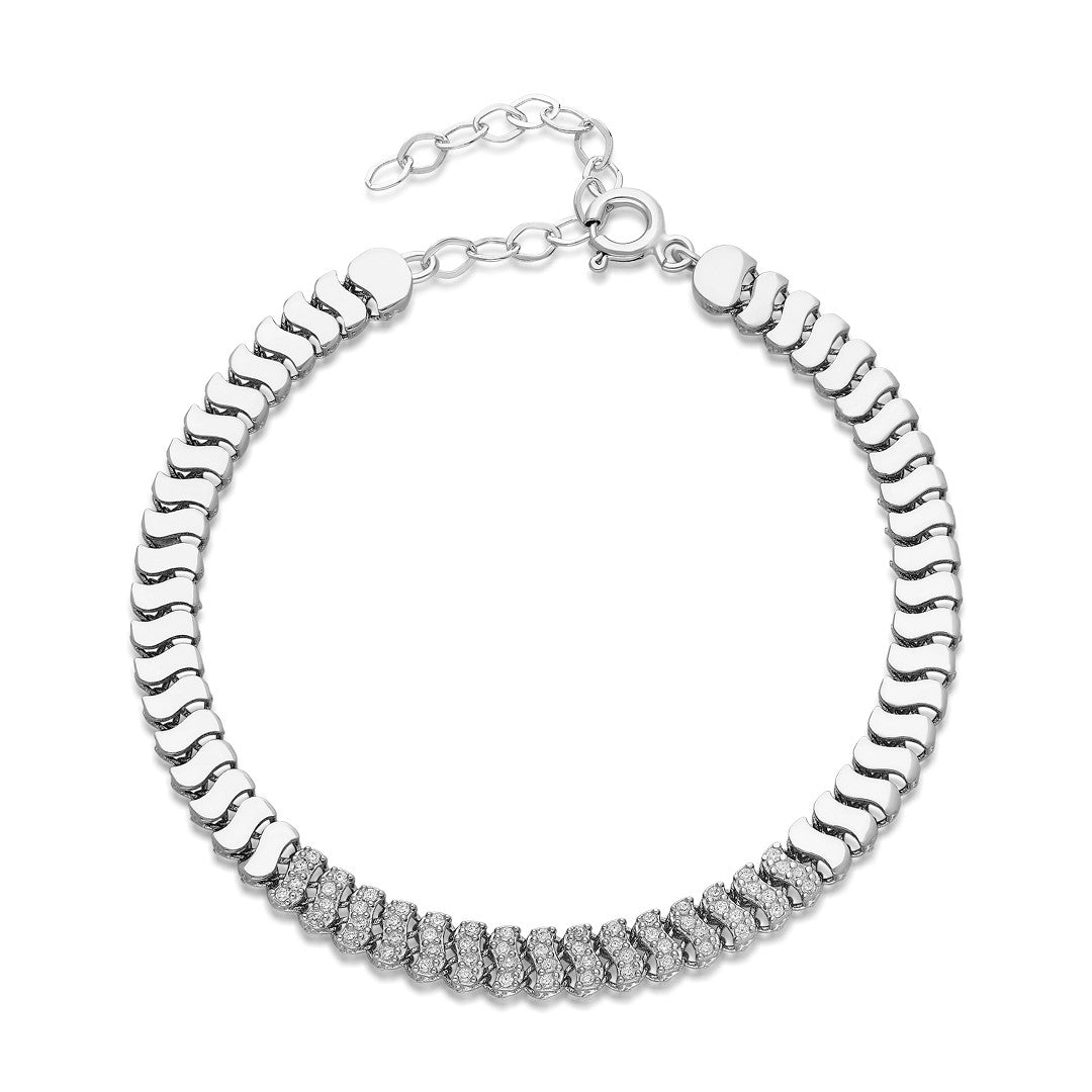 Water Wave Stone Bracelet - 925 SILVER