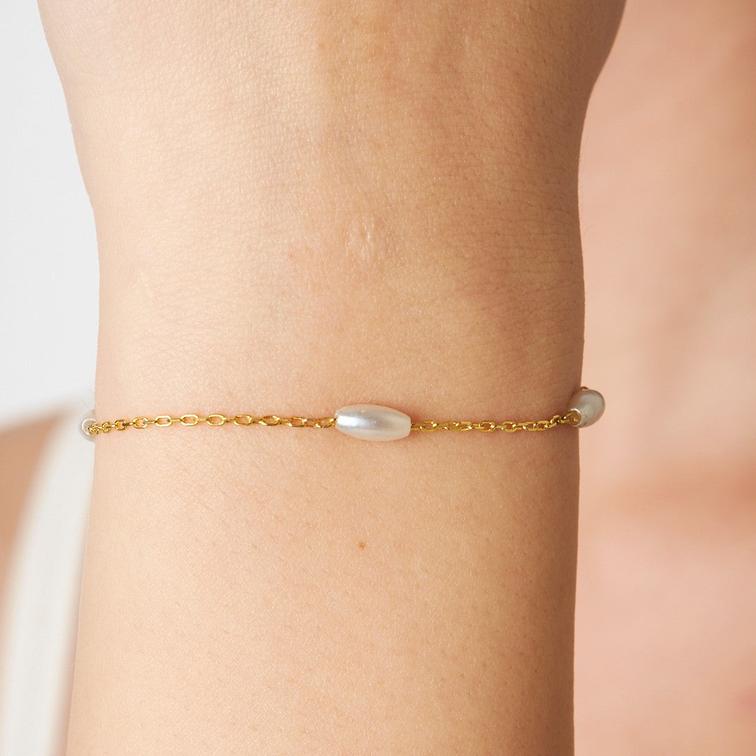 Long Pearl Bracelet - 925 SILVER