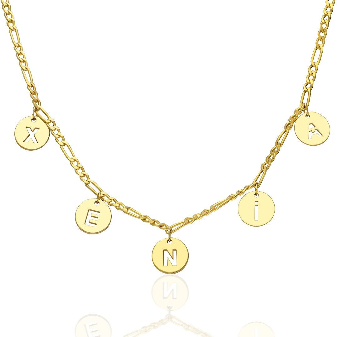 Sequin Name Necklace - 925 Silver