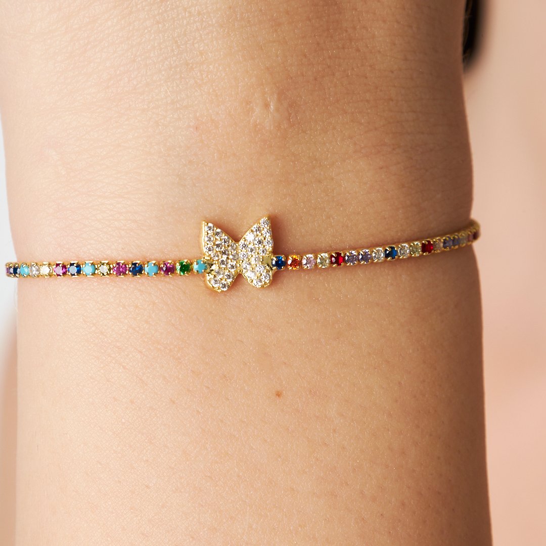 Butterfly Colorful Waterways Bracelet - 925 SILVER