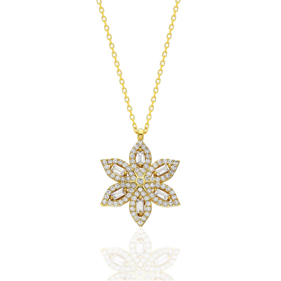 Narcissus Flower Necklace - 925 Silver