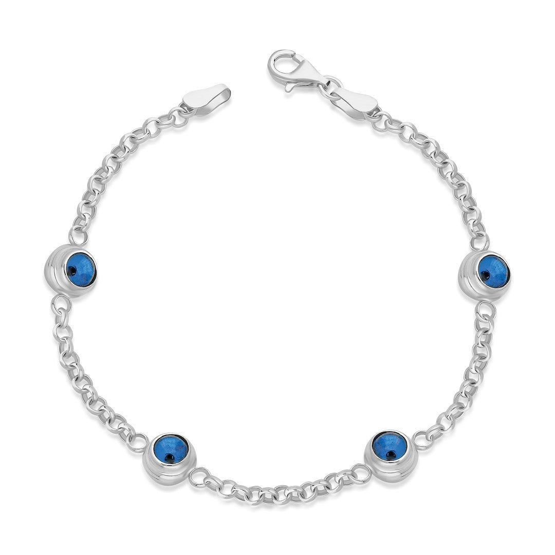 Quadruple Evil Eye Bracelet - 925 SILVER
