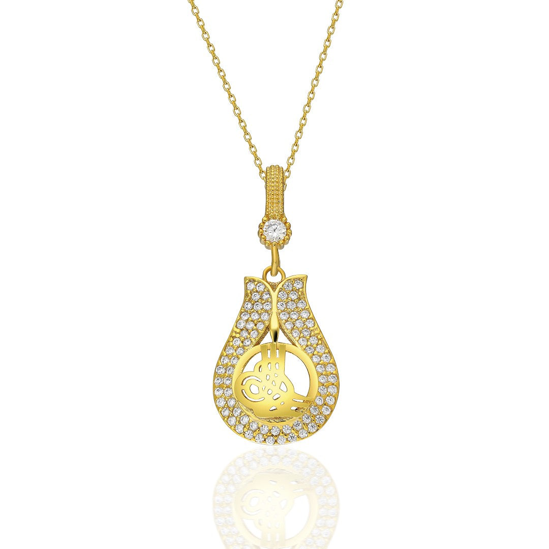 Tulip Ottoman Monogram Necklace - 925 Silver