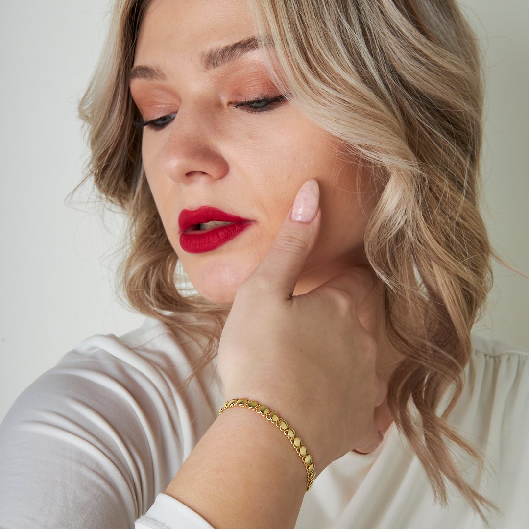 Sequin Chain Bracelet - 925 SILVER