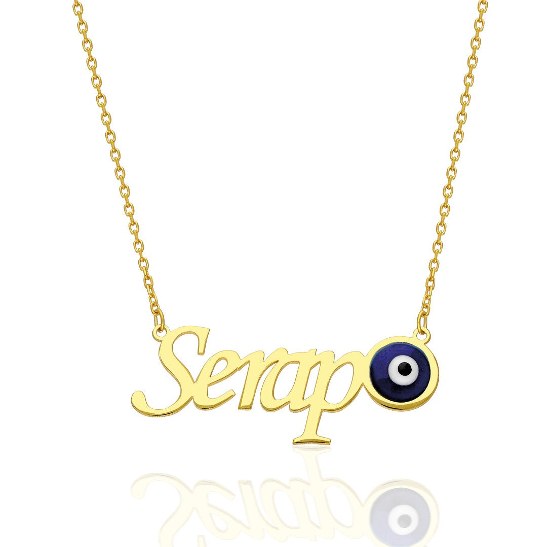 Evil Eye Name Necklace - 925 Silver