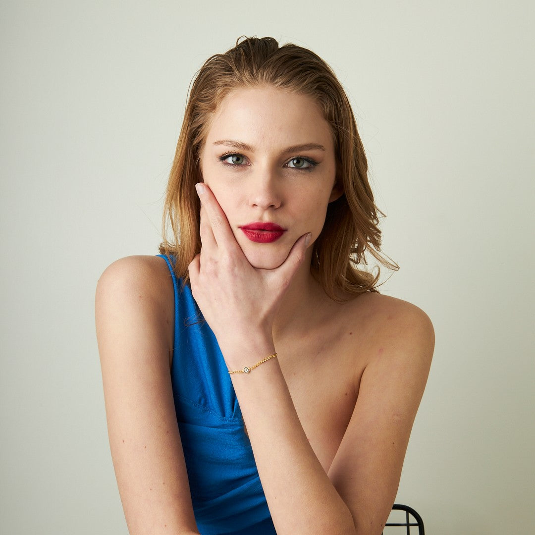 Single Eye Chain Bracelet - 925 SILVER