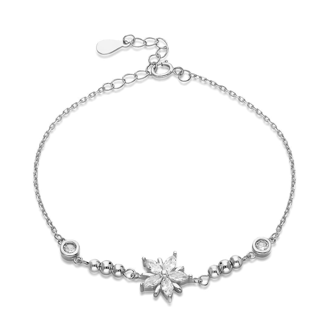 Lotus Flower Bracelet - 925 Silver