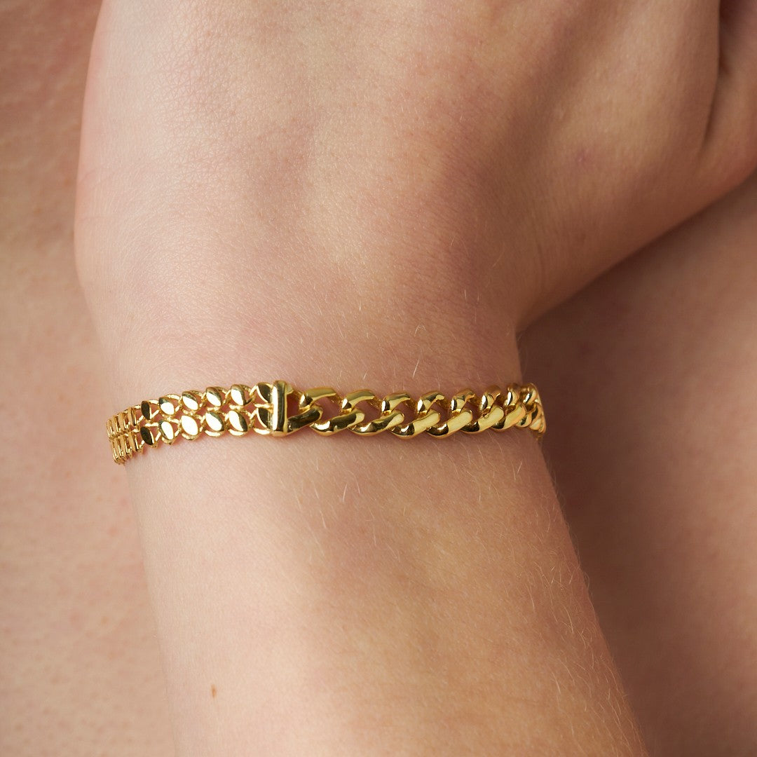 Cuban Chain Link Bracelet - 925 SILVER