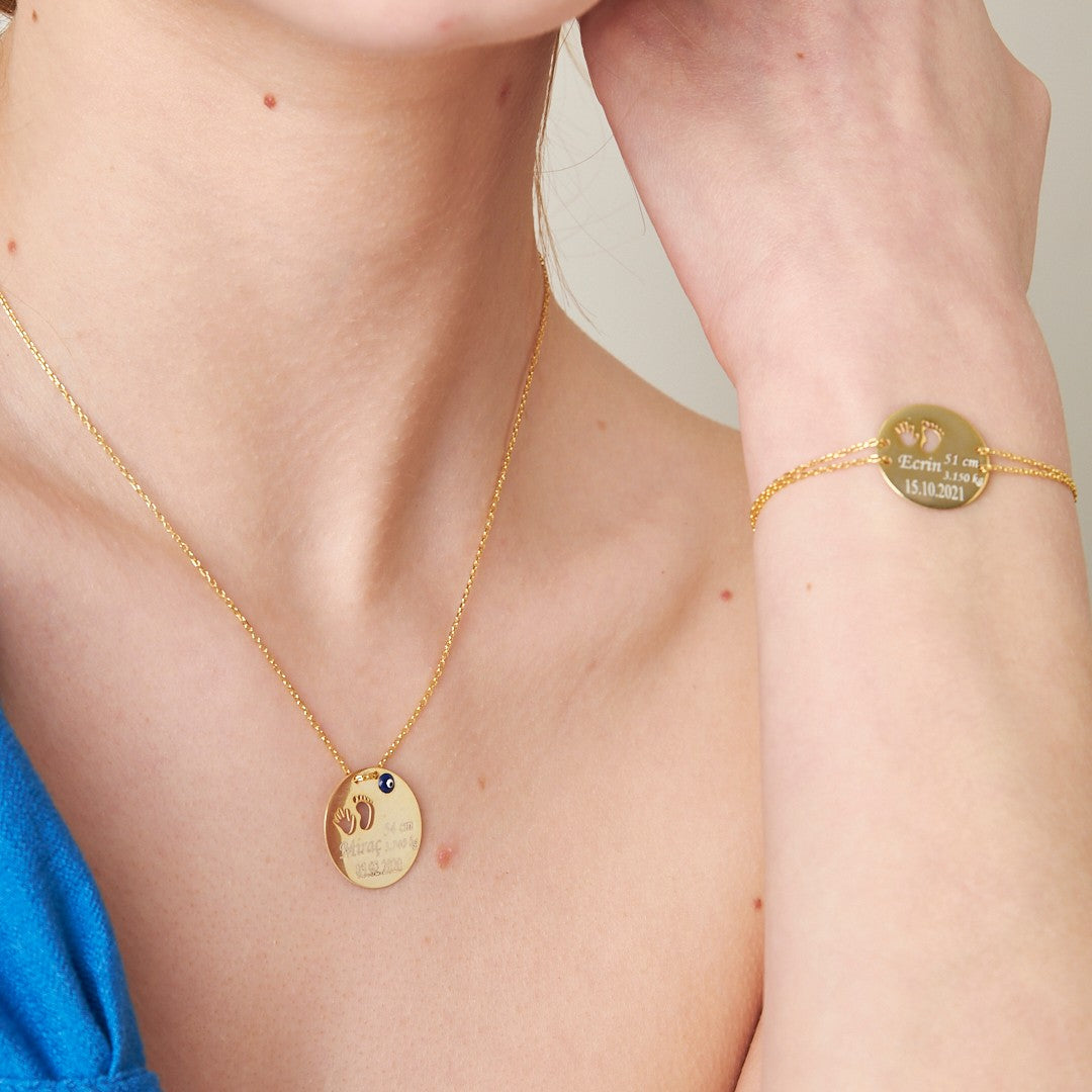 BABYFUSS SET MIT NAZAR | 925 SILBER