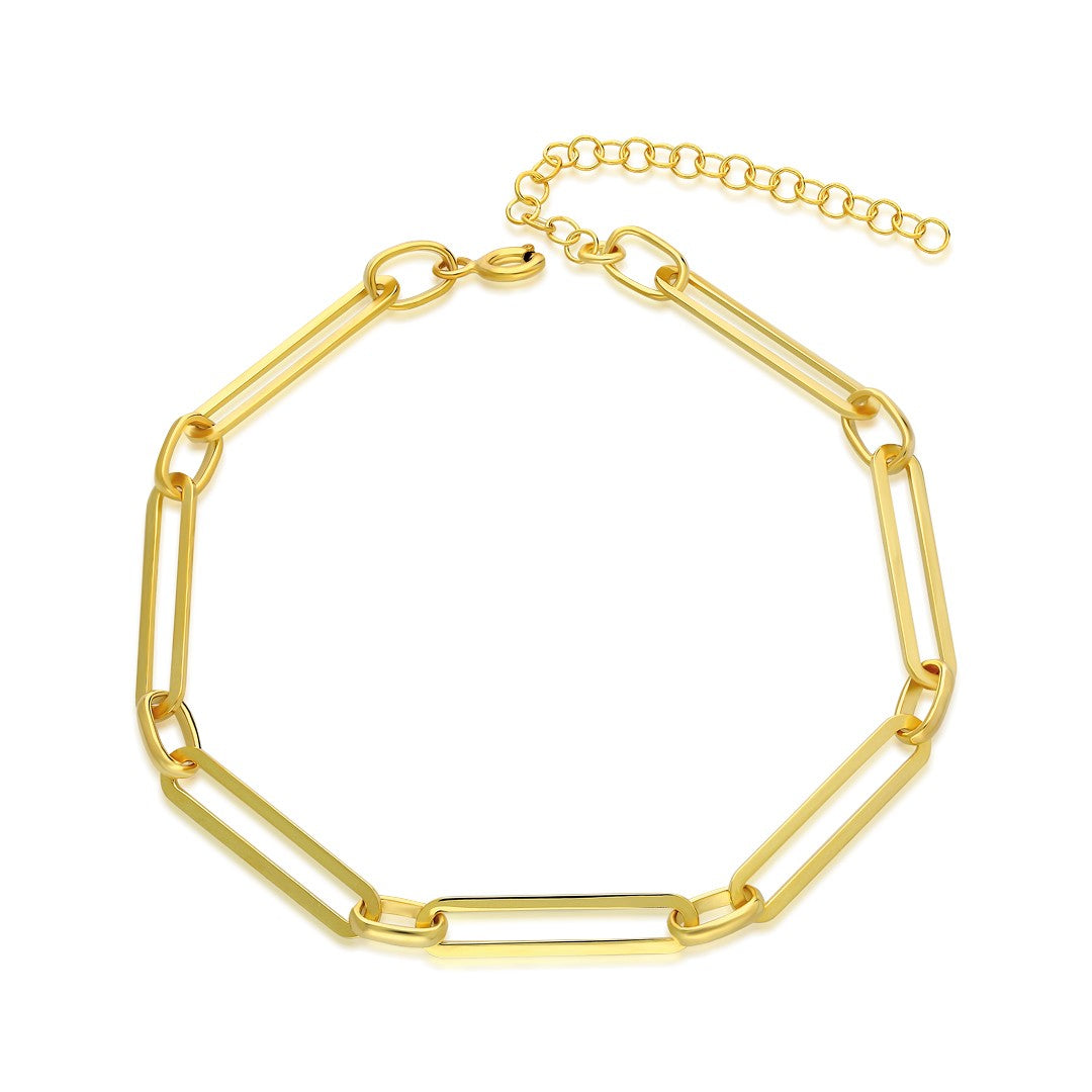 Paperclip Chain Bracelet - 925 SILVER