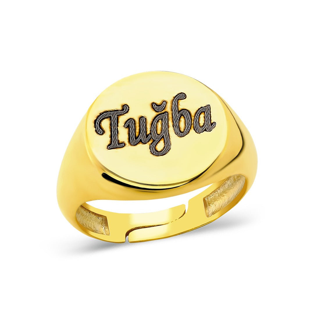 Simple model name ring - 925 SILVER