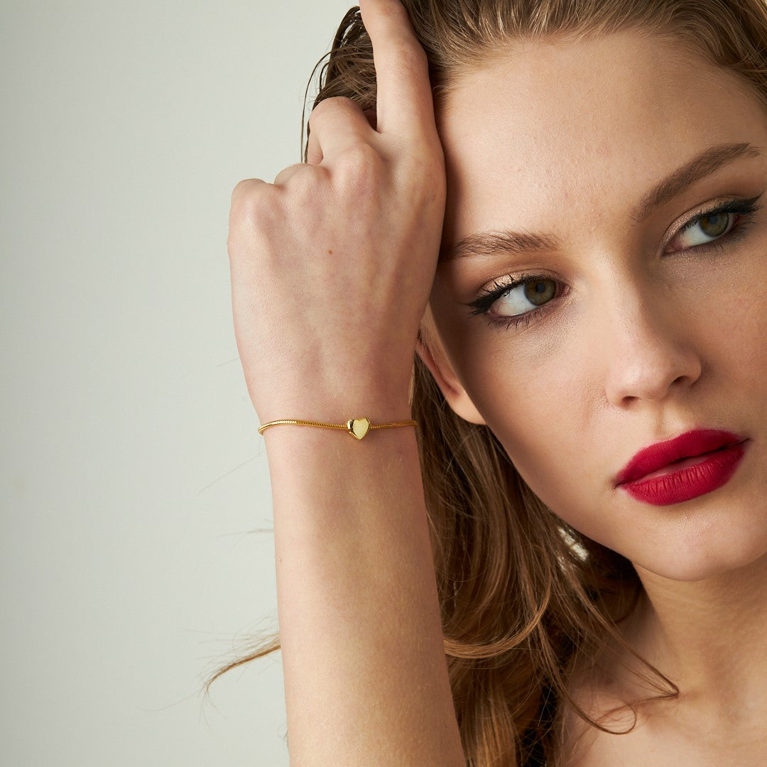 Tondo Heart Chain Bracelet - 925 SILVER