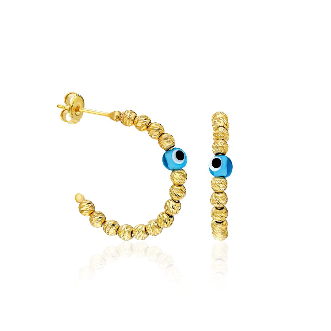 Evil Eye Bead Dorica Earrings - 925 SILVER