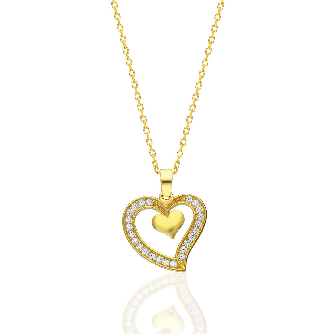 Loving Heart Necklace - 925 SILVER