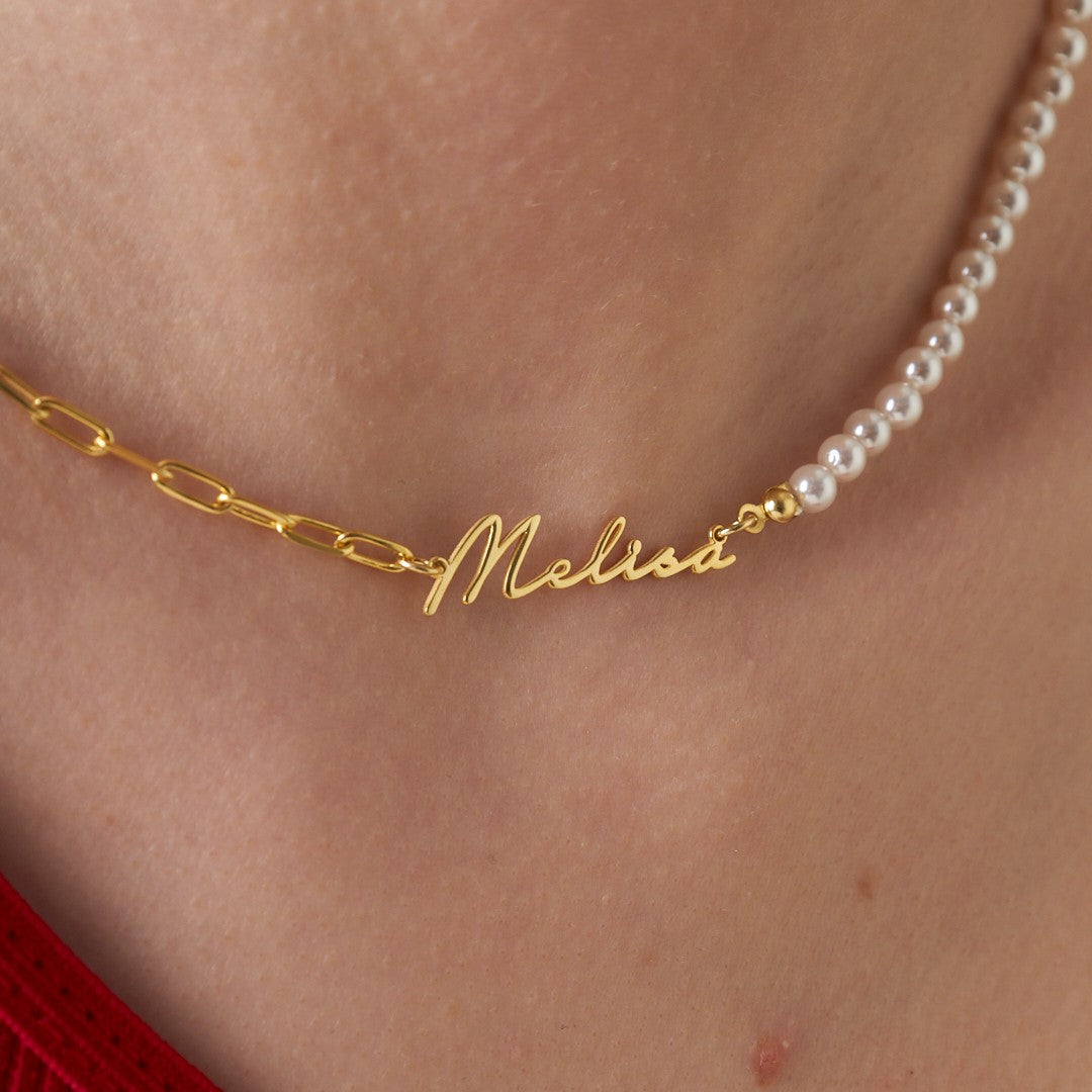 NAMENS PERLEN SET | 925 SILBER