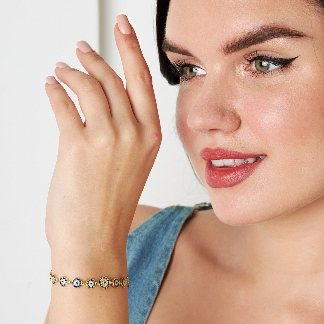 Full Evil Eye Bracelet - 925 SILVER