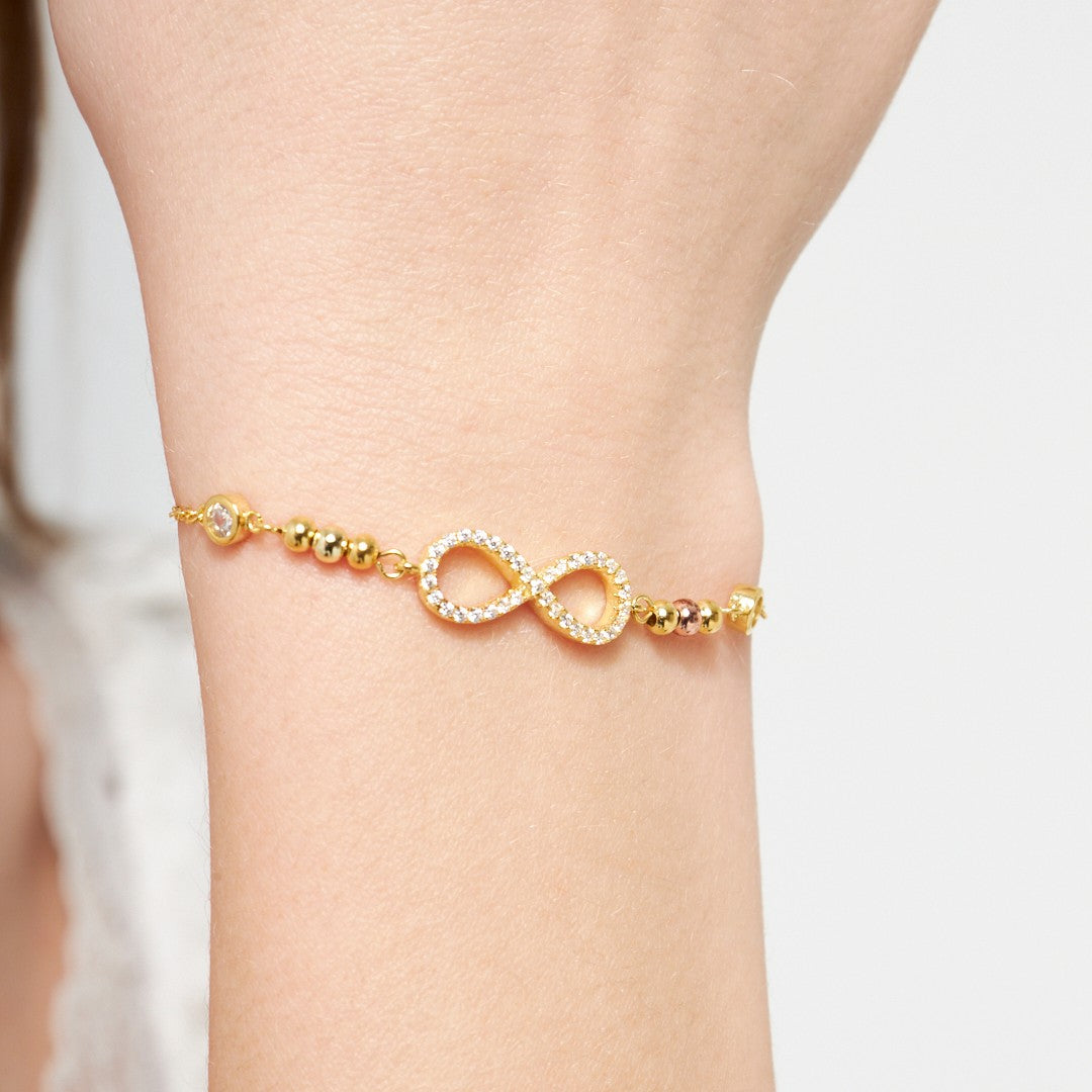 Stone Infinity Bracelet - 925 SILVER