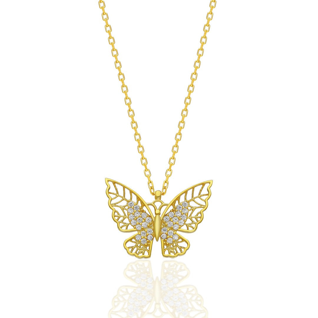 Modern Butterfly Necklace - 925 SILVER