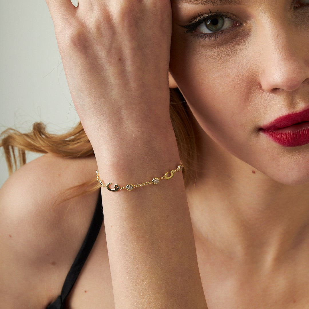 Stone Vav Bracelet - 925 SILVER